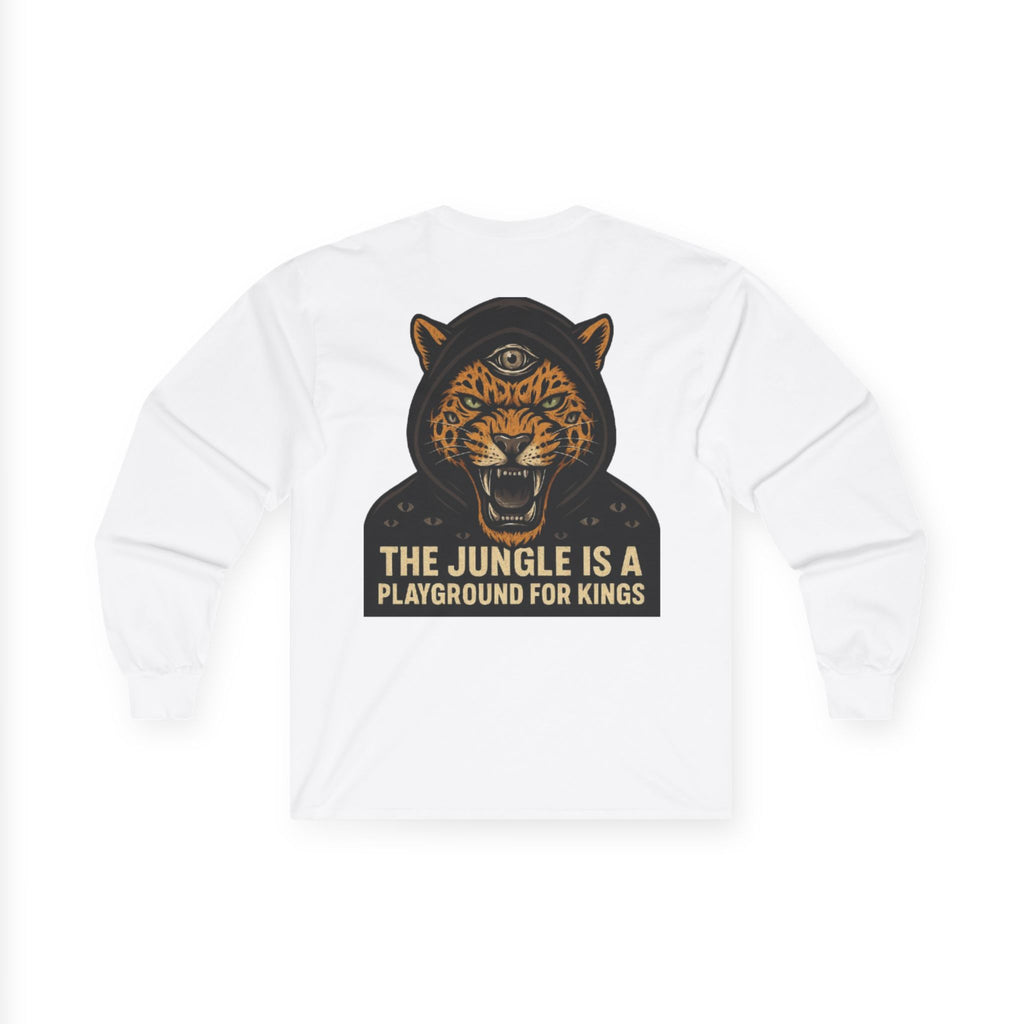Unisex Long Sleeve Tee with Jungle King Design