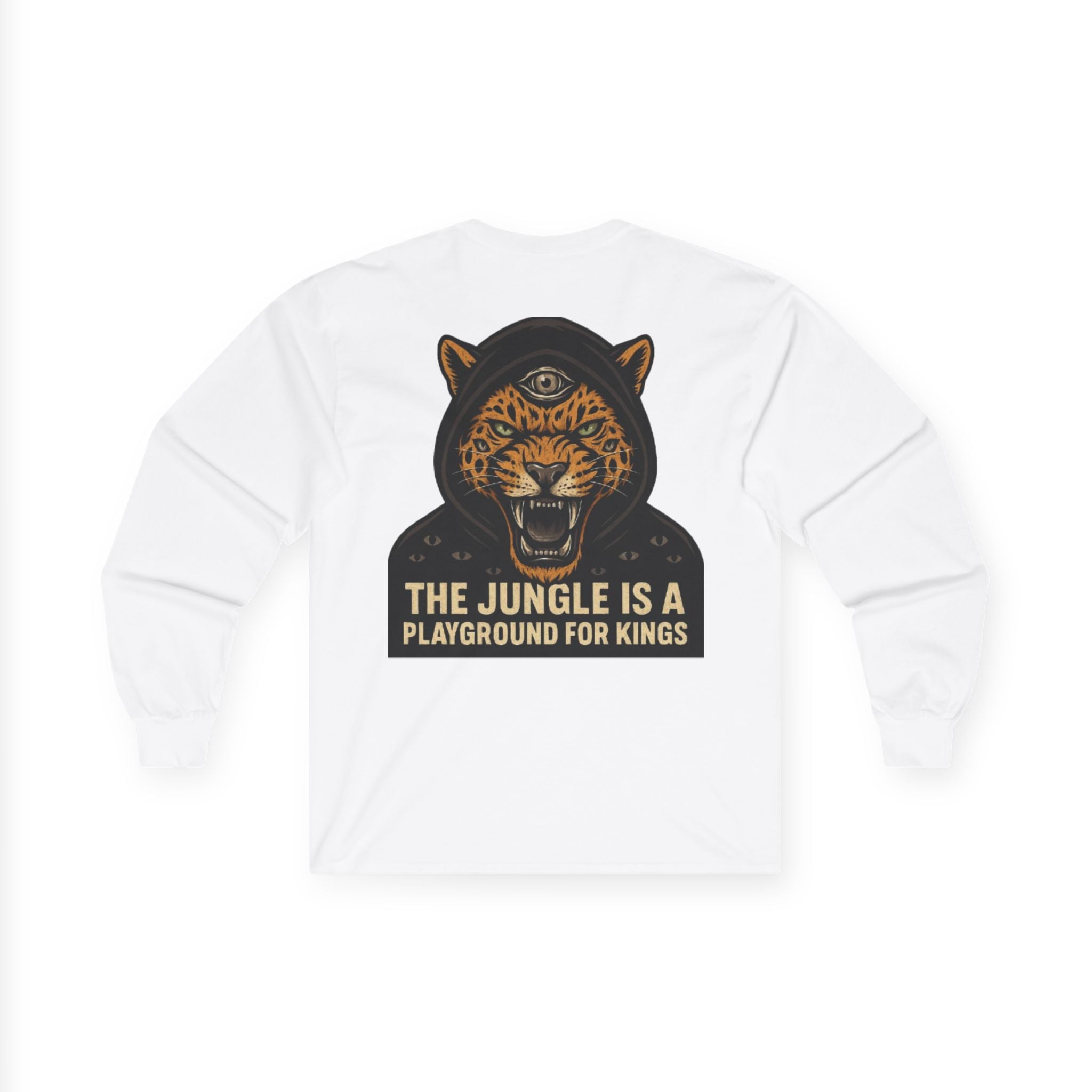 Unisex Long Sleeve Tee with Jungle King Design