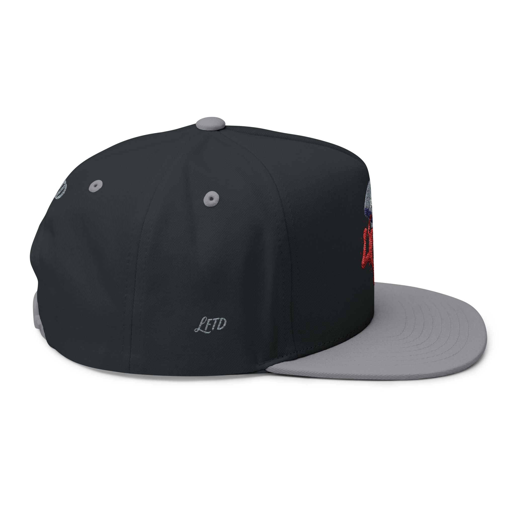 Lifted Embroidered Flat Bill Cap