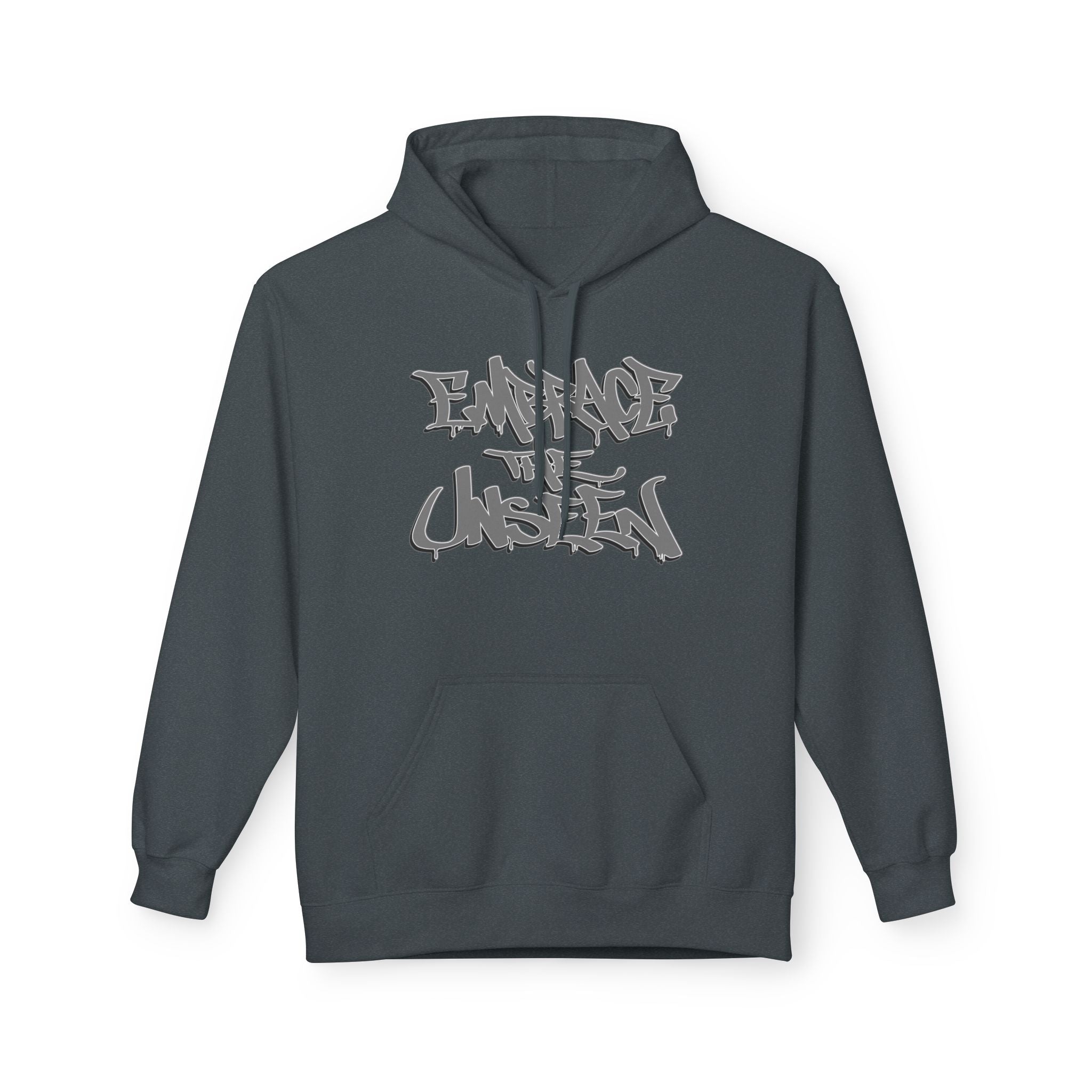 Graffiti-Inspired Unisex Fleece Hoodie - Embrace the Unseen