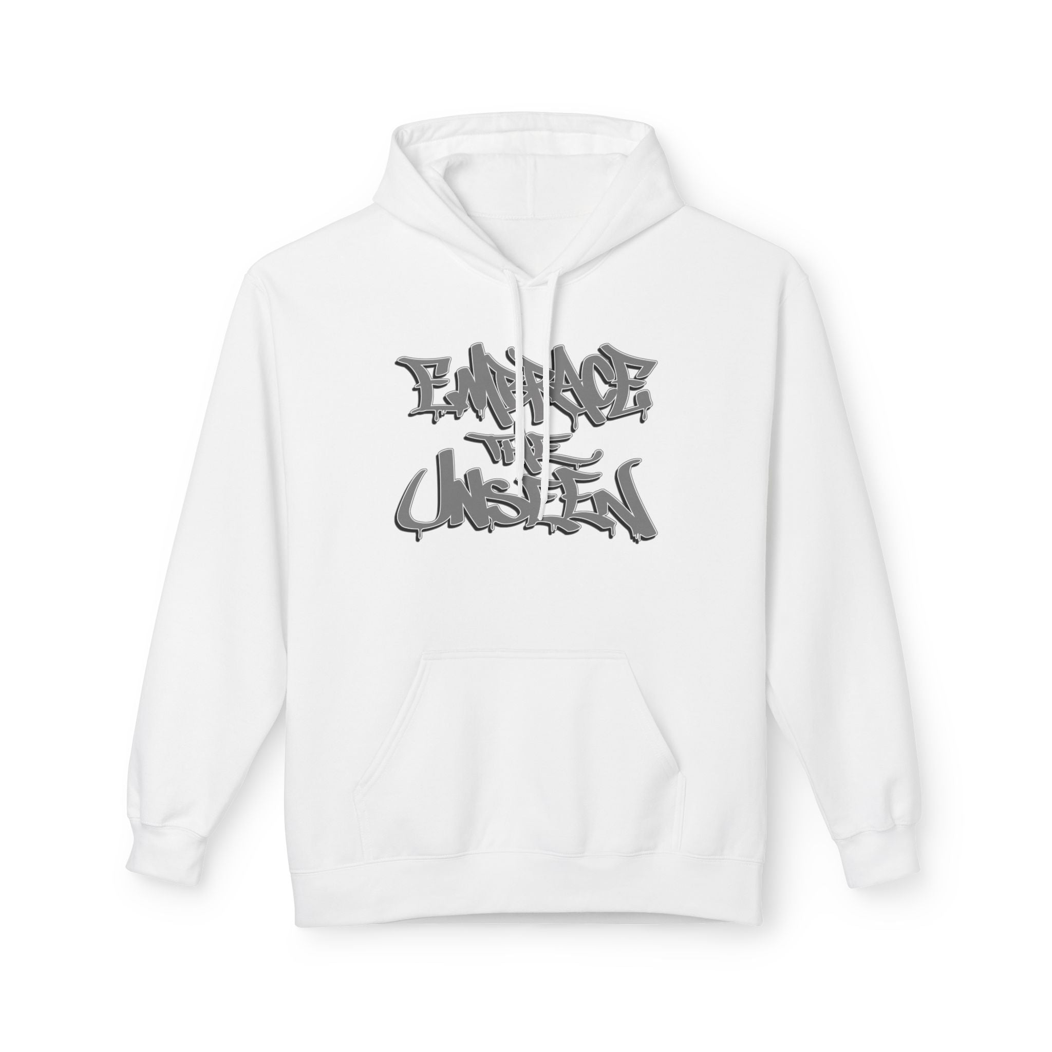 Graffiti-Inspired Unisex Fleece Hoodie - Embrace the Unseen