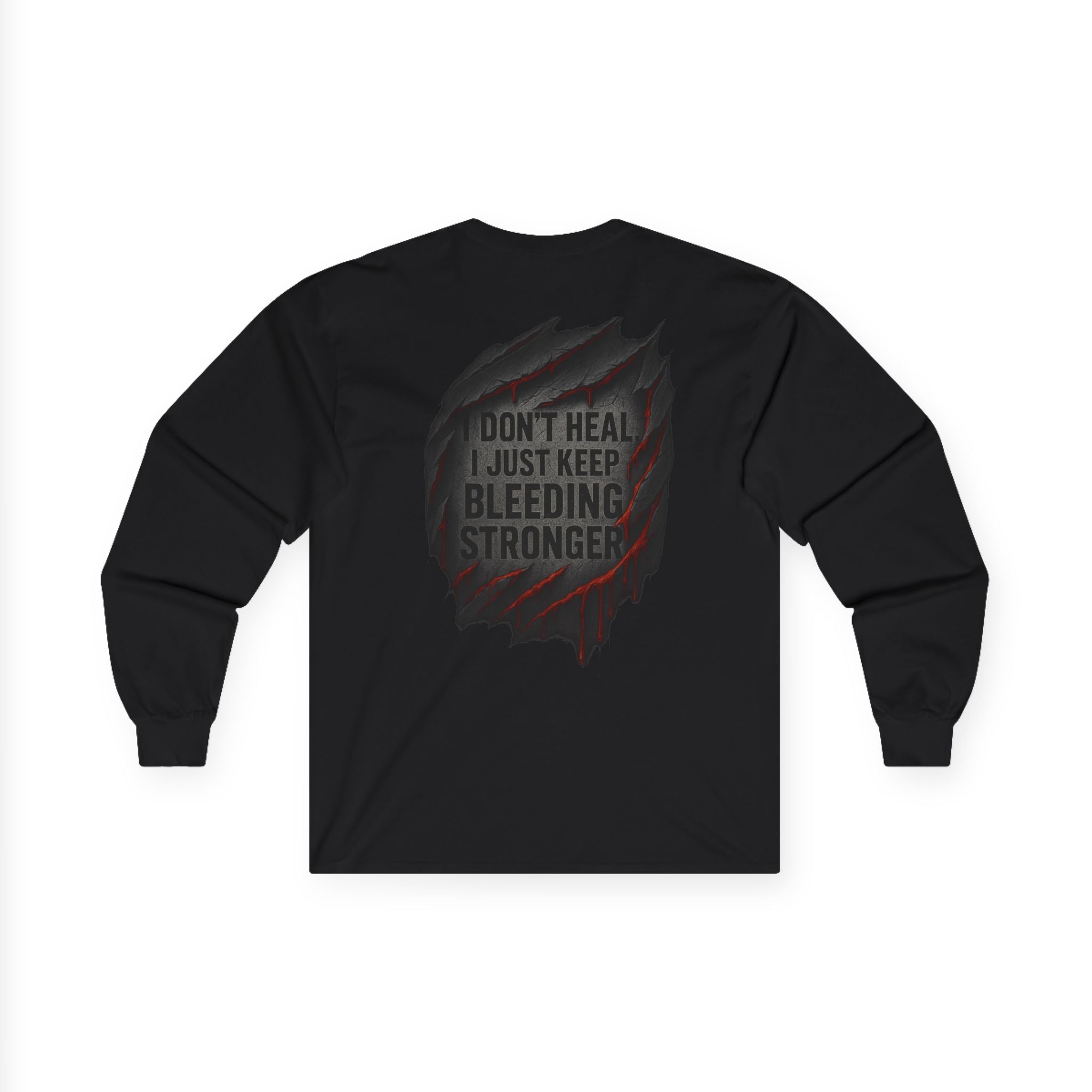 Bleeding Stronger Long Sleeve Tee-Men's