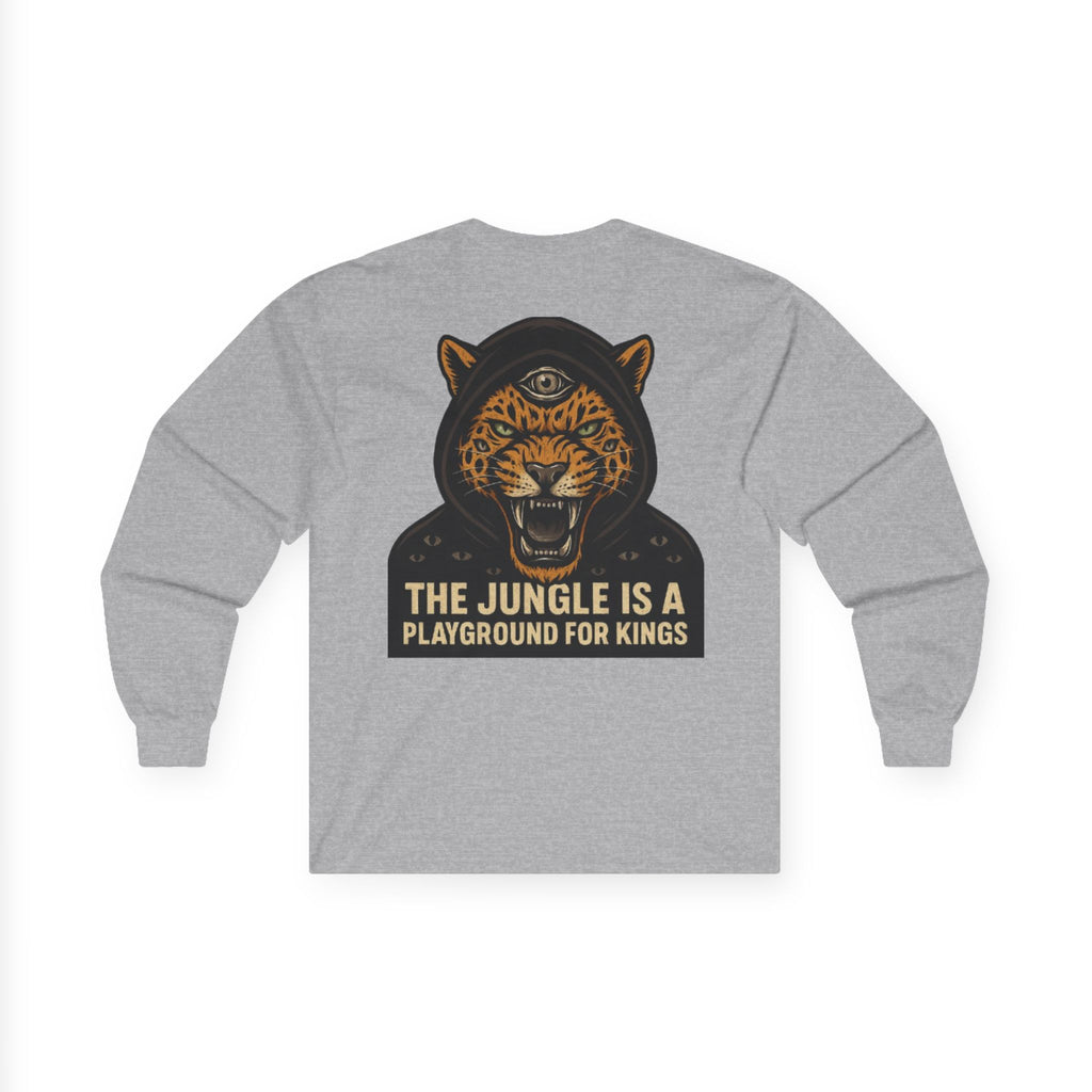 Unisex Long Sleeve Tee with Jungle King Design