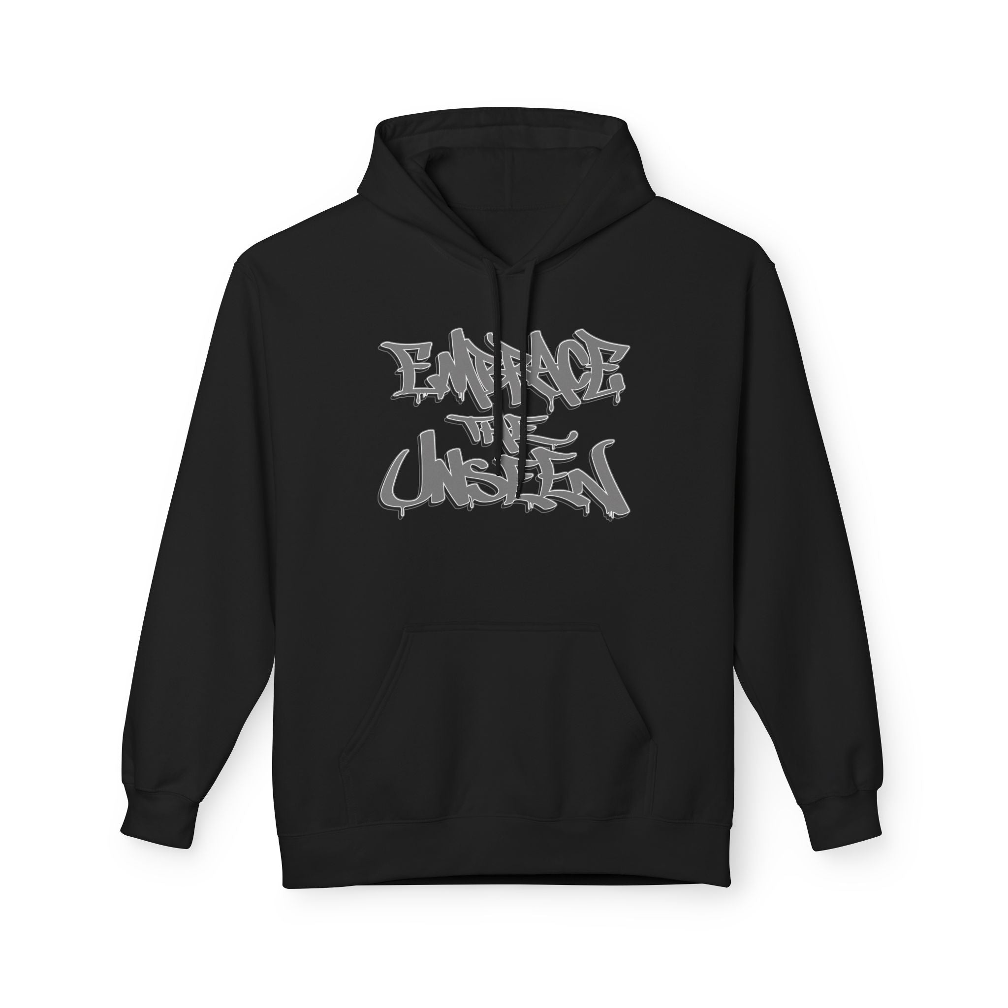 Graffiti-Inspired Unisex Fleece Hoodie - Embrace the Unseen