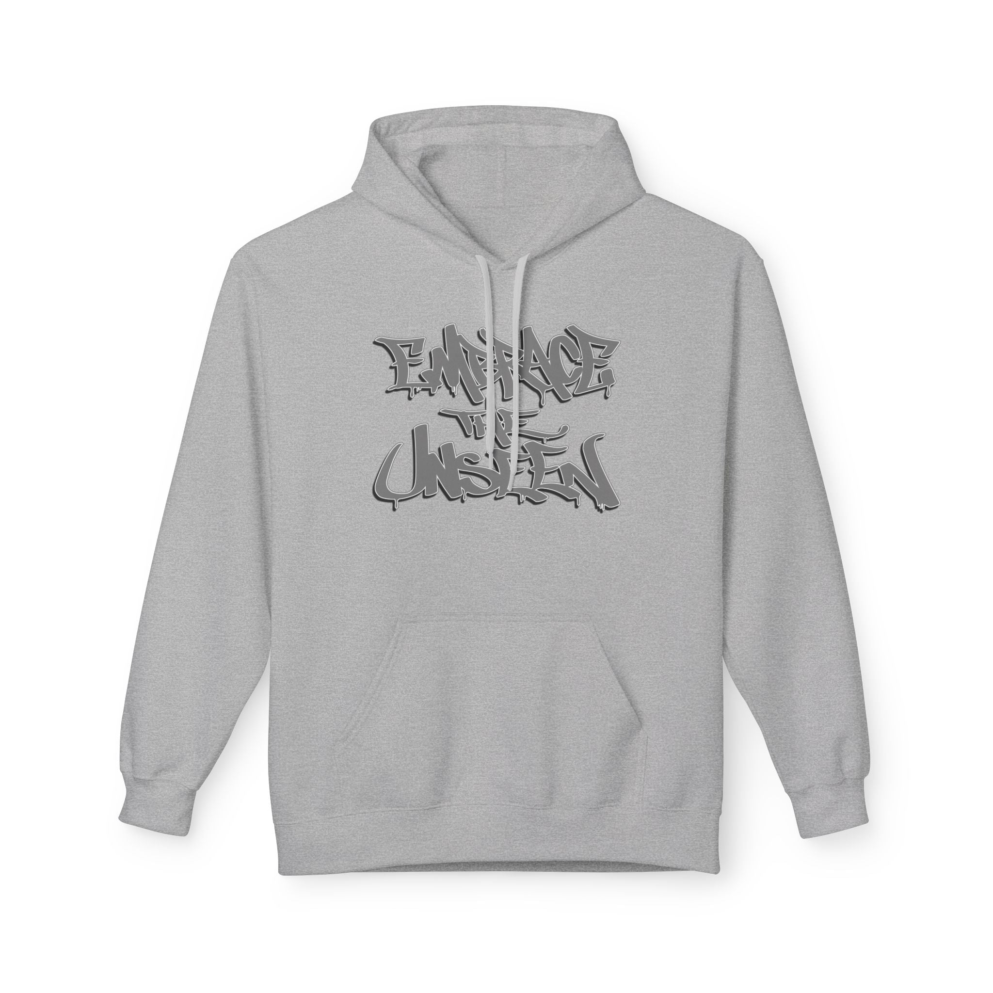 Graffiti-Inspired Unisex Fleece Hoodie - Embrace the Unseen