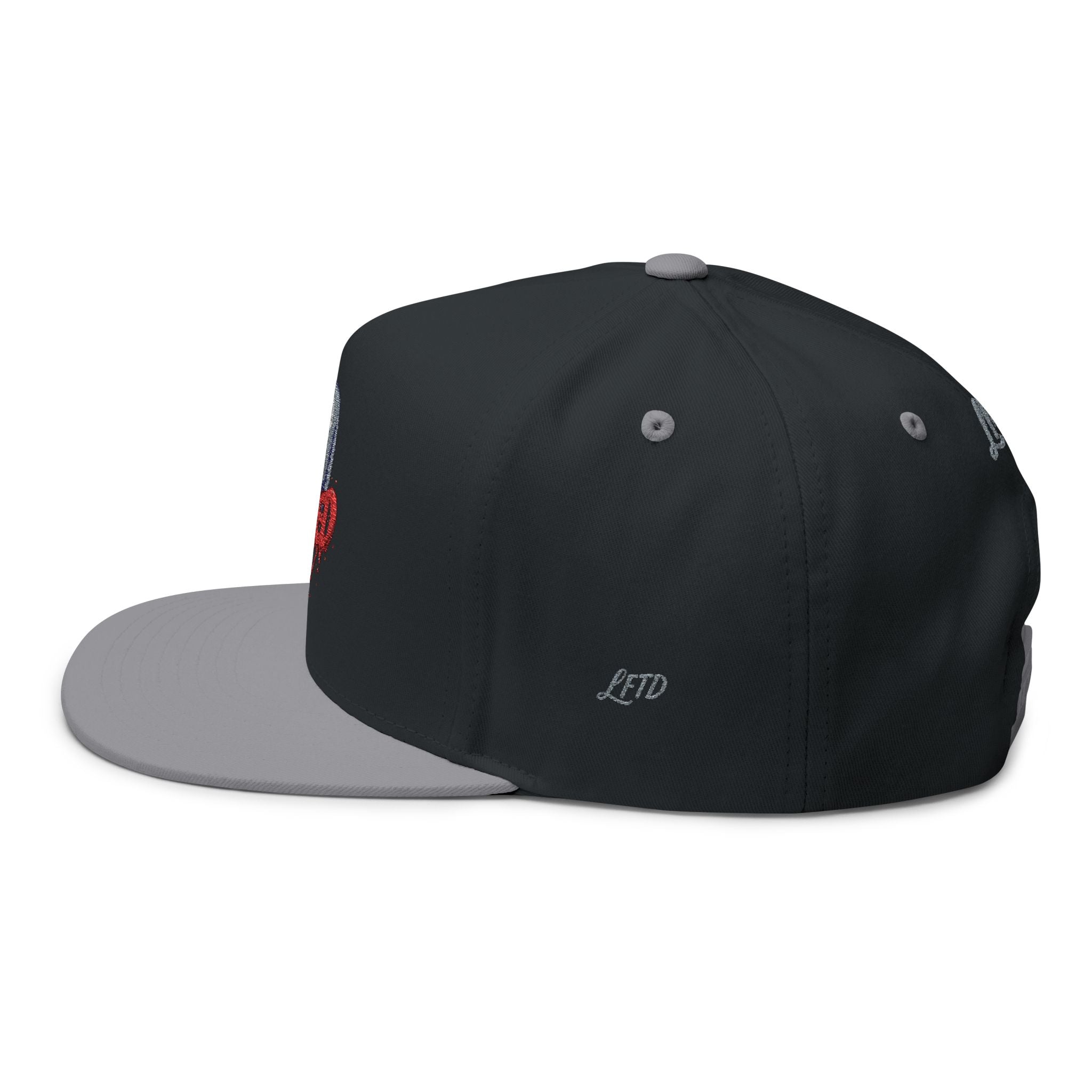 Lifted Embroidered Flat Bill Cap